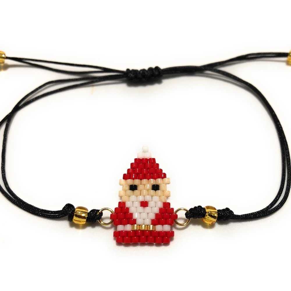 Handmade Adjustable Santa Claus Bracelet